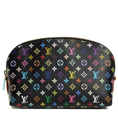 Louis Vuitton Monogram Multicolor Cosmetic Pouch Black Grenade 1 of 8