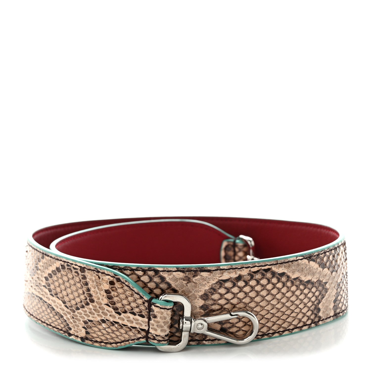 Fendi Shiny Snakeskin Vitello Dolce Strap You Cipria Ribes 1 of 5