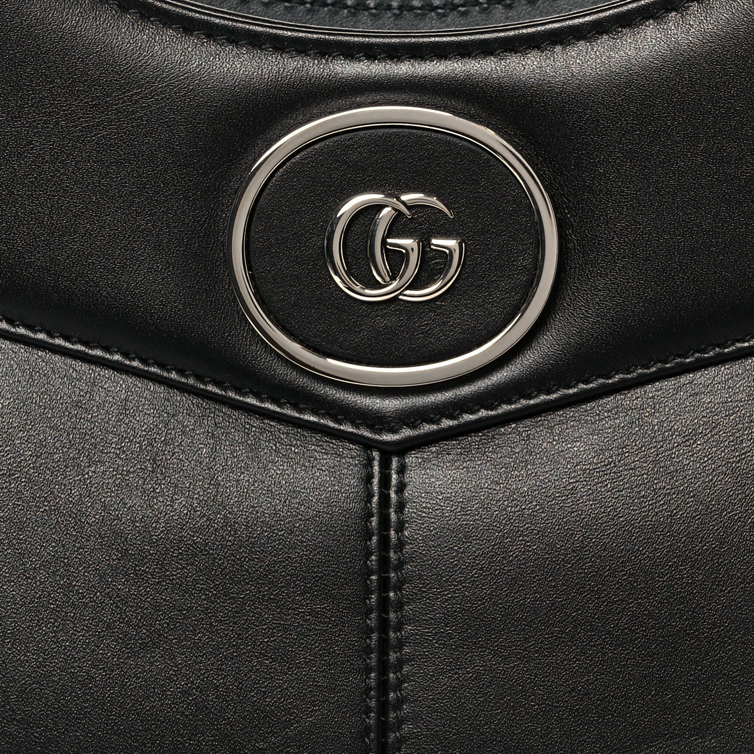 Gucci Calfskin Petite GG Small Tote Bag Black 9 of 11
