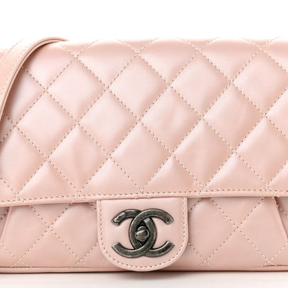 Chanel Glazed Calfskin Quilted Coco Pleats Flap Pink 8 of 10