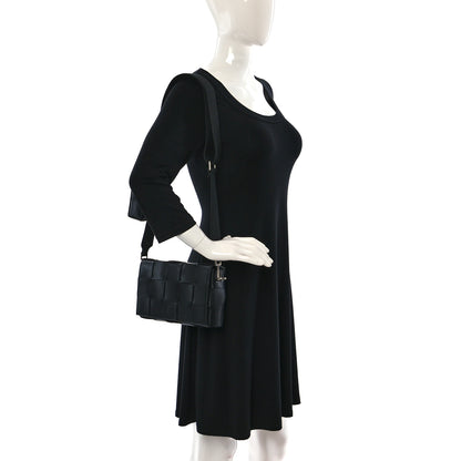 Bottega Veneta Calfskin Maxi Intreccio Cassette With Strap Bag Black 2 of 9