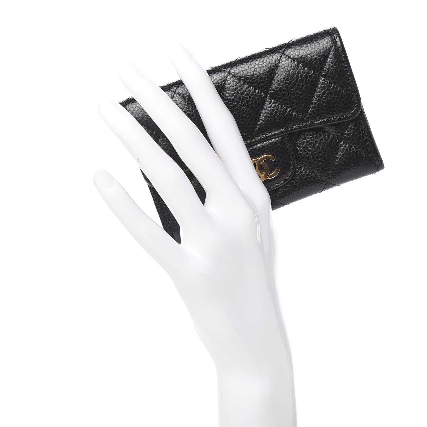 Chanel Caviar Quilted Flap Card Holder Black 2 of 8