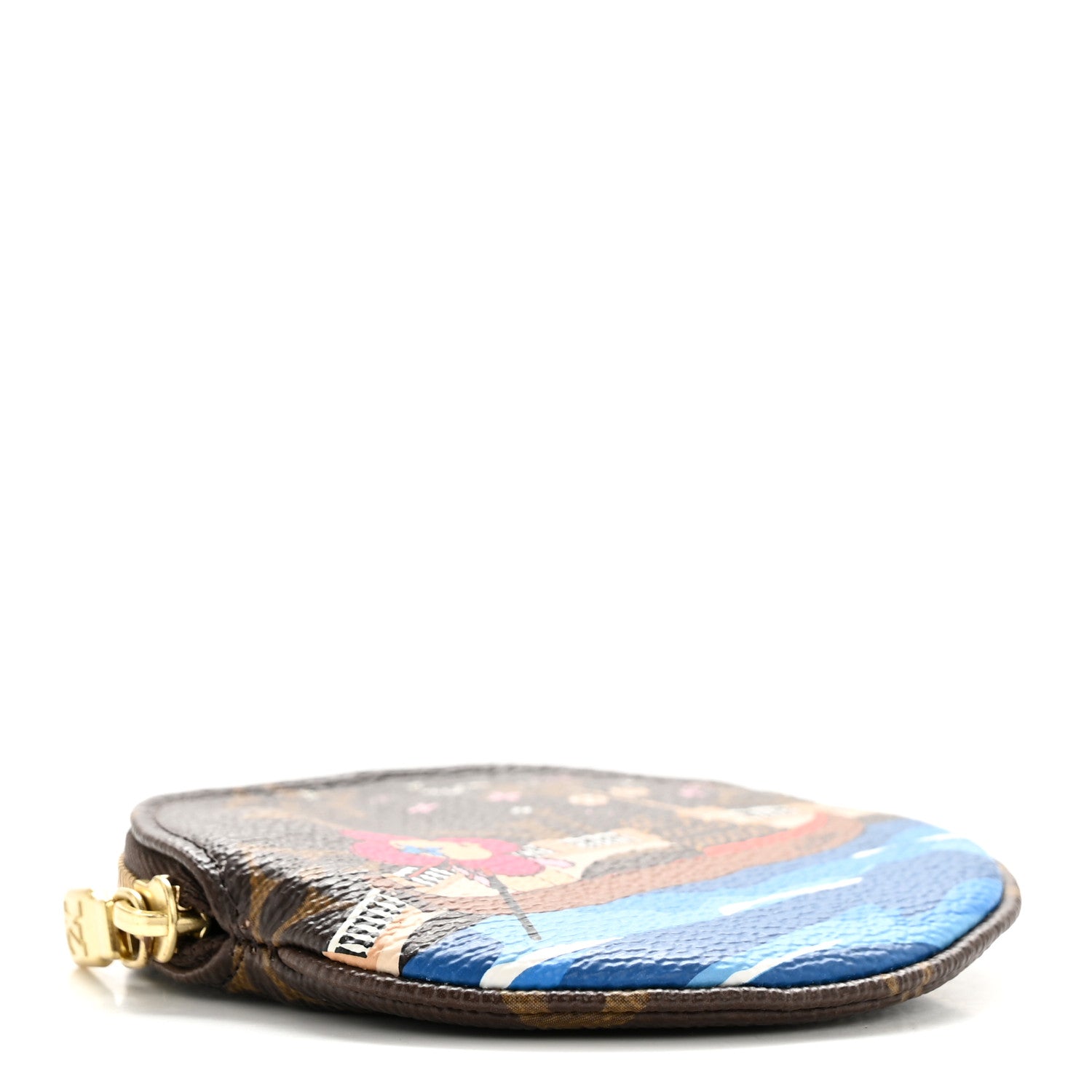 Louis Vuitton Monogram 2019 Christmas Animation Round Coin Purse Blue 4 of 10