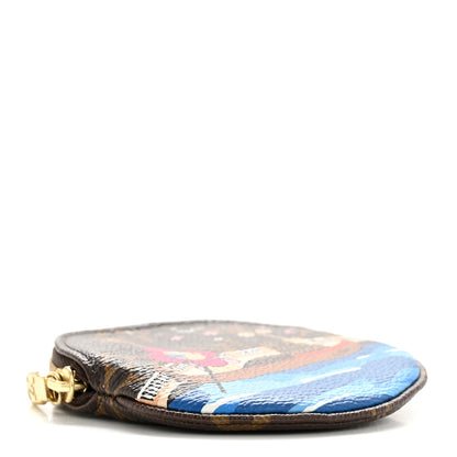 Louis Vuitton Monogram 2019 Christmas Animation Round Coin Purse Blue 4 of 10