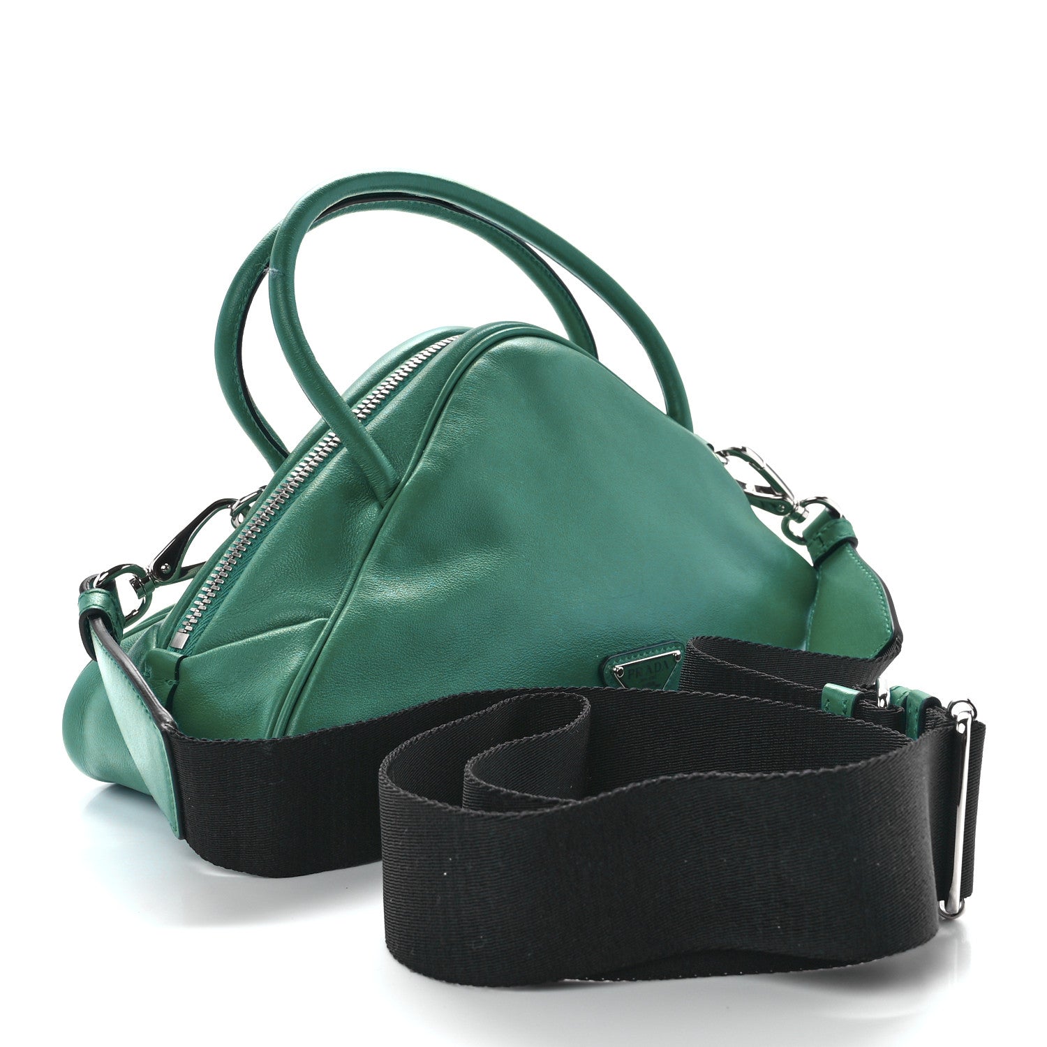 Prada Grace Lux Triangle Top Handle Shoulder Bag Mango 3 of 12