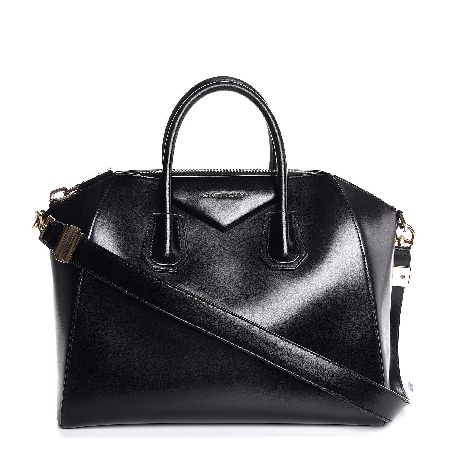 Givenchy Shiny Lord Calfskin Medium Antigona Black 1 of 8