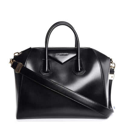 Givenchy Shiny Lord Calfskin Medium Antigona Black 1 of 8