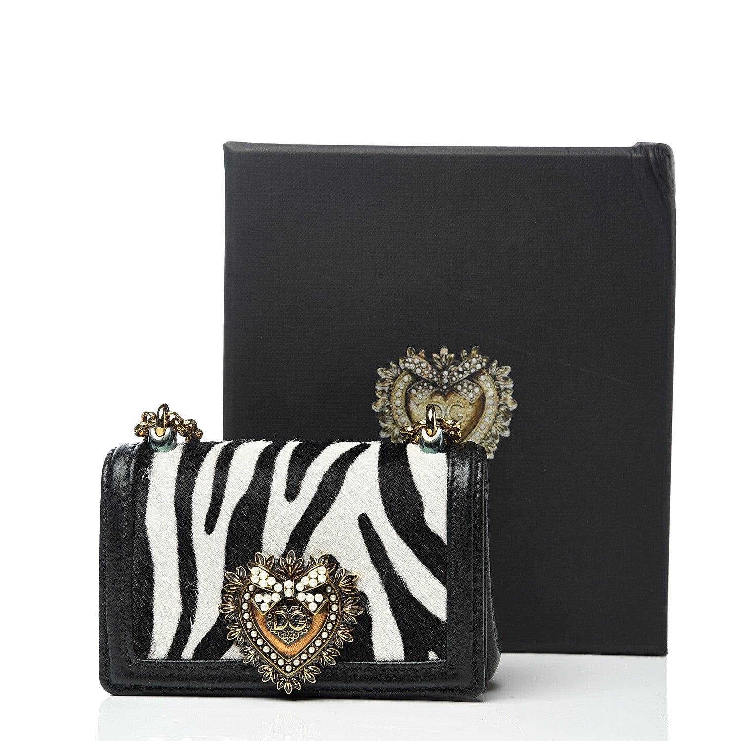Dolce & Gabbana Pony Hair Zebra Print Micro Devotion Bag 9 of 9