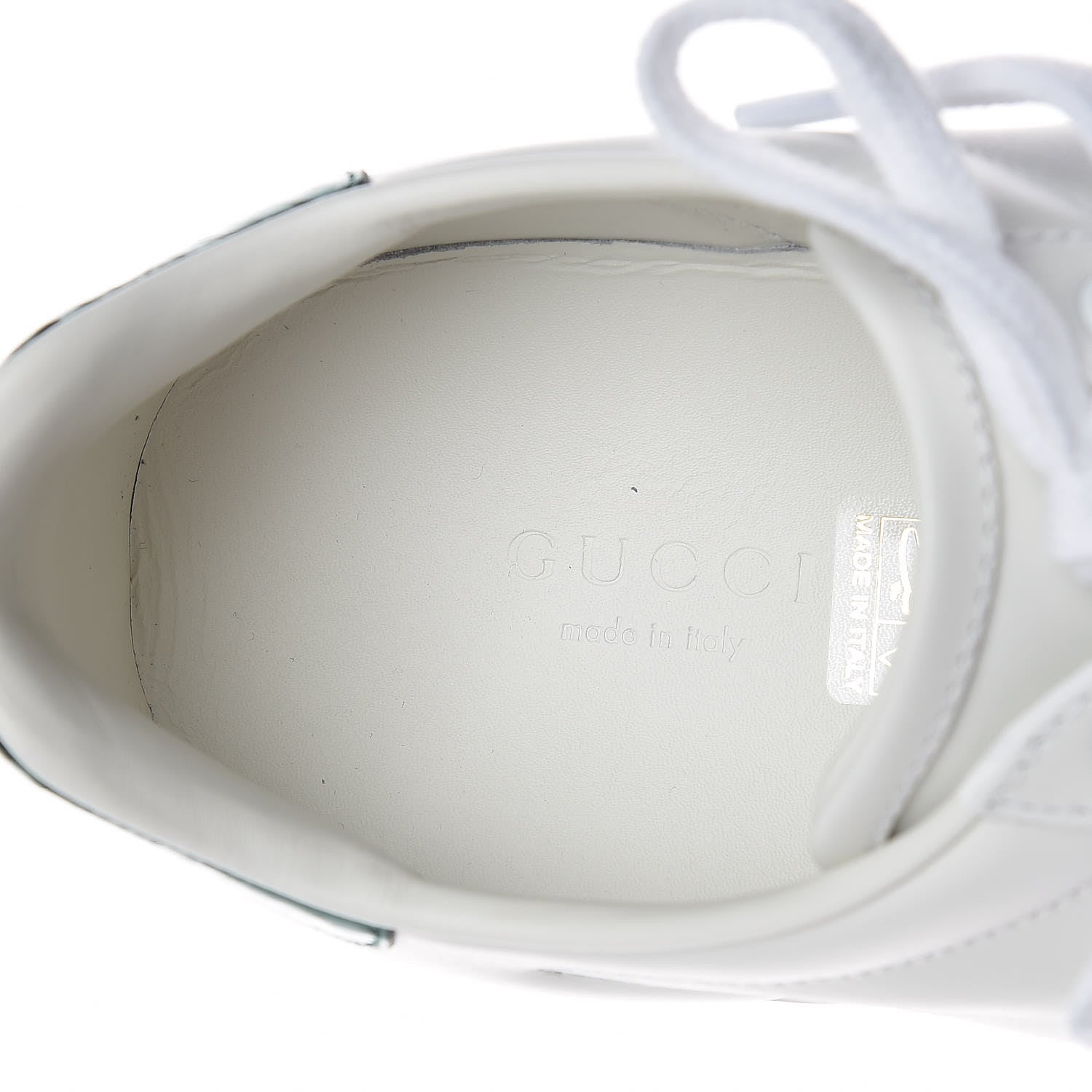 Gucci Calfskin Web Pearl Studded Womens Ace Sneakers 38 White 9 of 10