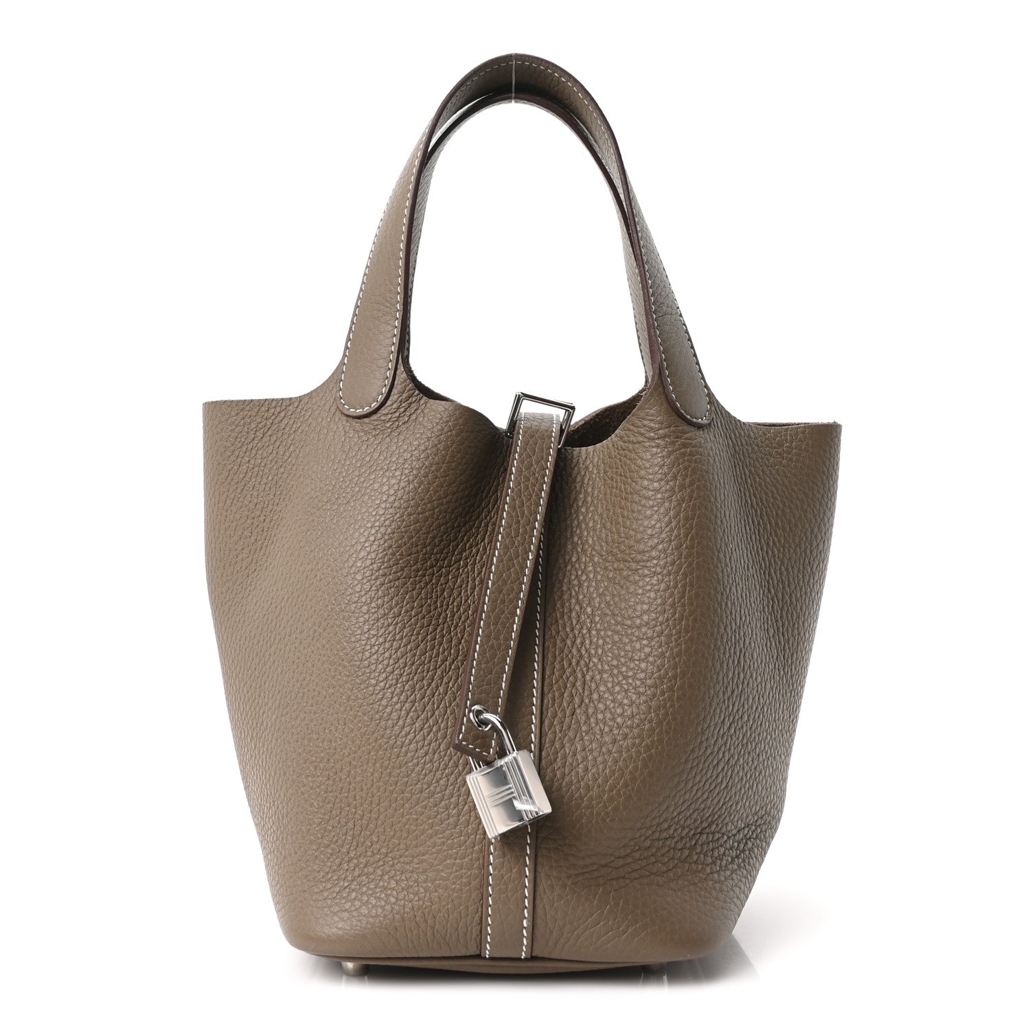 Hermes Taurillon Clemence Picotin Lock 18 PM Etoupe 1 of 10
