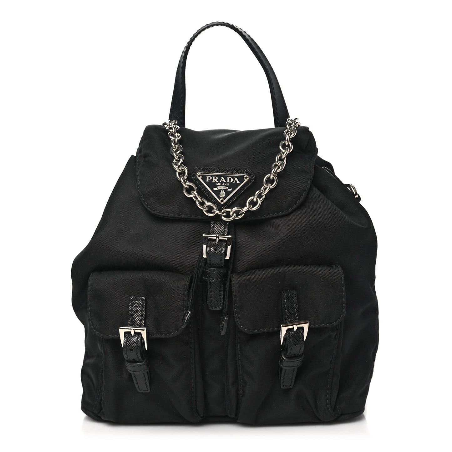 Nylon Vela Mini Crossbody Backpack Black