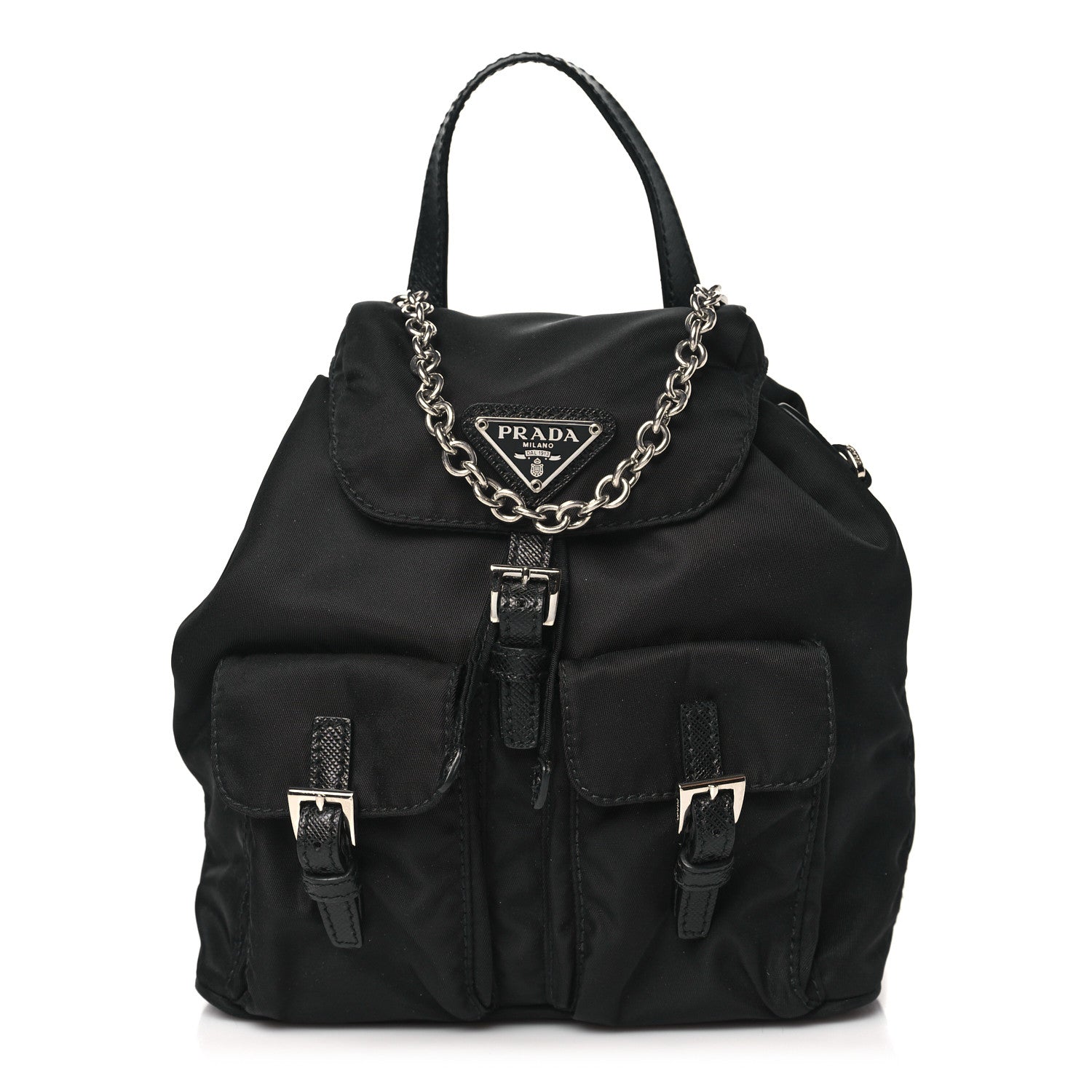 Prada Nylon Vela Mini Crossbody Backpack Black 1 of 11