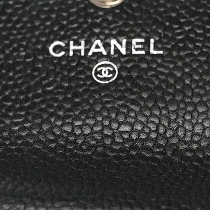 Chanel Caviar Quilted Large Gusset Flap Wallet Black 5 of 9