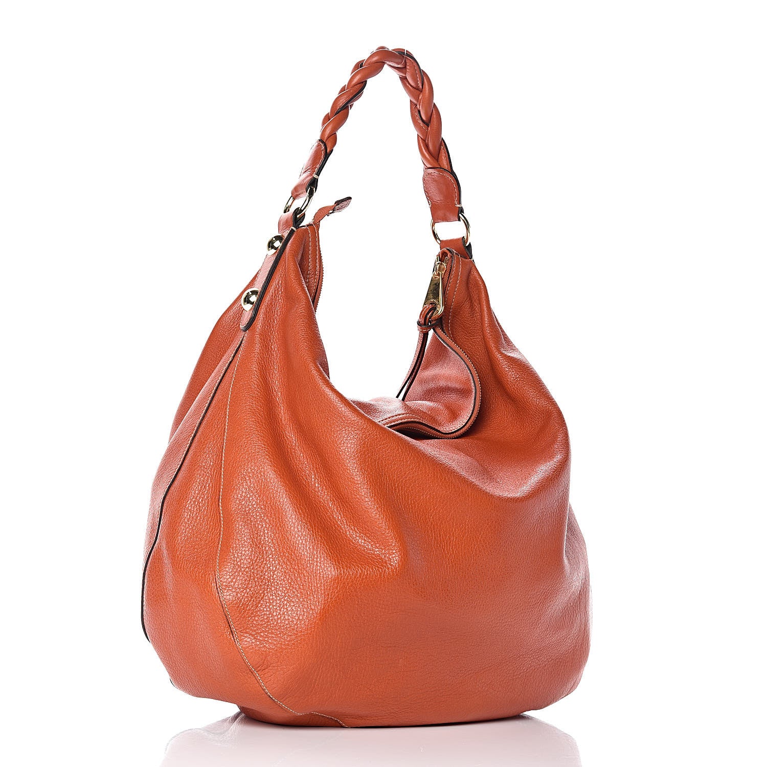 Mulberry Soft Spongy Calfskin Large Daria Hobo Burnt Orange 3 of 11
