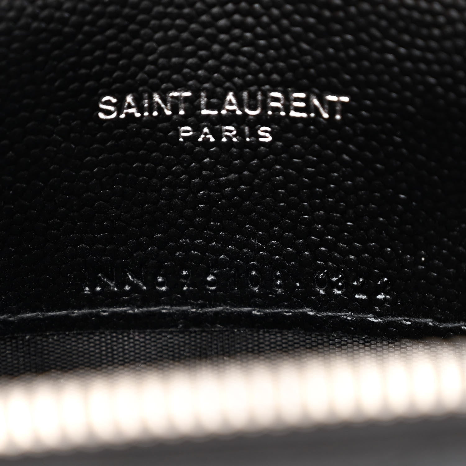 Saint Laurent Grain De Poudre Matelasse Chevron Monogram Envelope Chain Wallet Black 7 of 12
