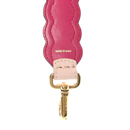 Fendi Vitello Liberty Pearl Bi-Color Scalloped Mini Strap You Camelia Black Cherry 4 of 4