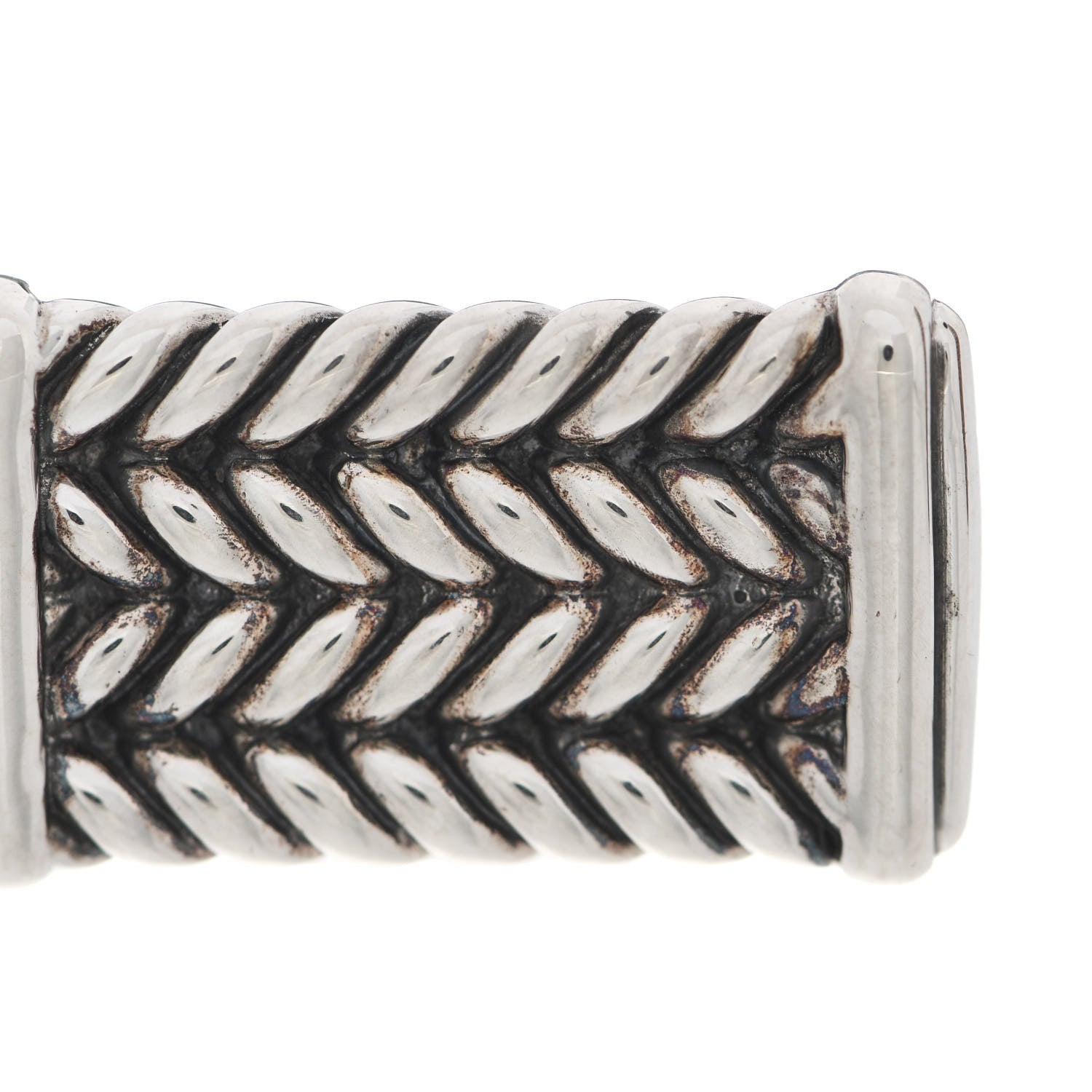 David Yurman Sterling Silver Chevron Cufflinks 5 of 5