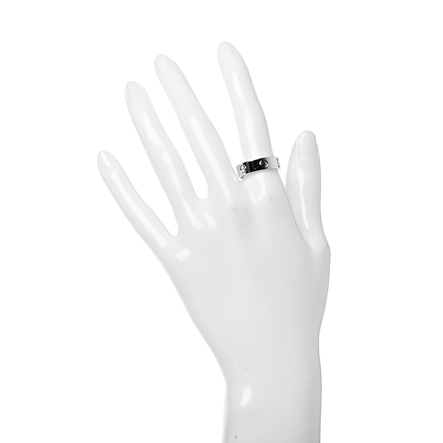 18K White Gold 5.5mm LOVE Ring 55 7.25