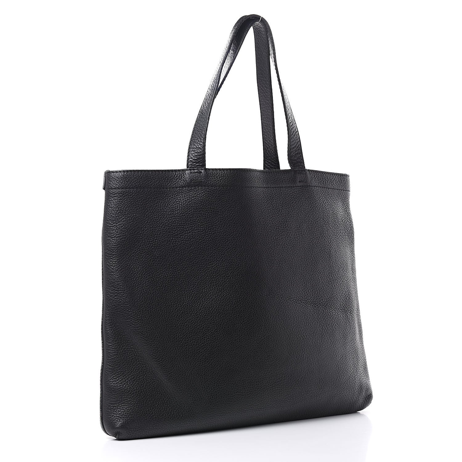 Gucci Calfskin Logo Tote Black 3 of 12