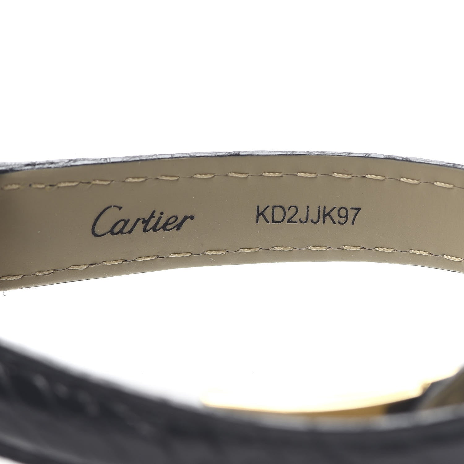 Cartier Sterling Silver Vermeil Alligator 20mm Must de Cartier Tank Quartz Watch Grey 7 of 9