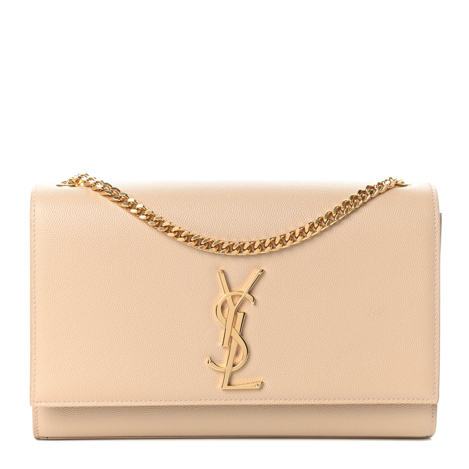 Saint Laurent Grain De Poudre Medium Monogram Kate Satchel Nude Powder 1 of 10
