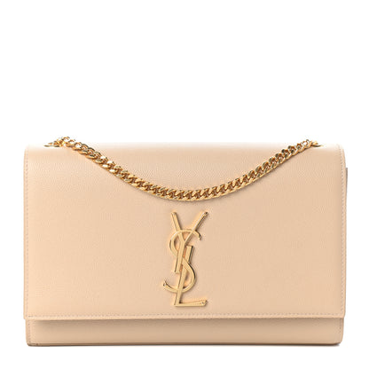 Saint Laurent Grain De Poudre Medium Monogram Kate Satchel Nude Powder 1 of 10