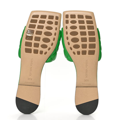 Bottega Veneta Nappa Matelasse Padded Flat Sandals 39.5 Parakeet 5 of 8