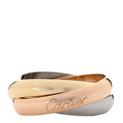 Cartier 18K Pink Yellow White Gold Classic Trinity Ring 52 6 1 of 5