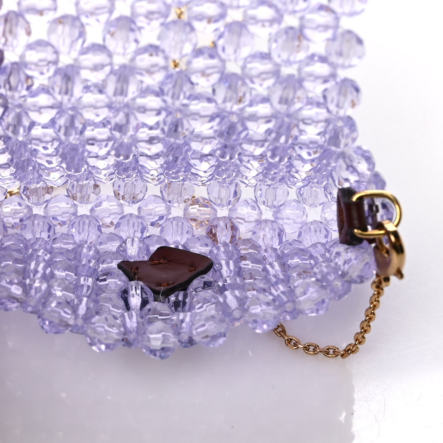 Enamel Vitello King Beaded Pico Baguette Charm Anemone