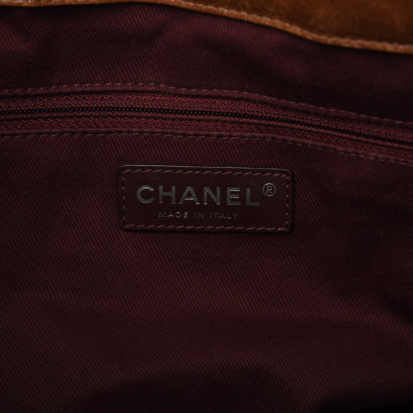 Iridescent Calfskin Large In The Mix Tote Light Brown