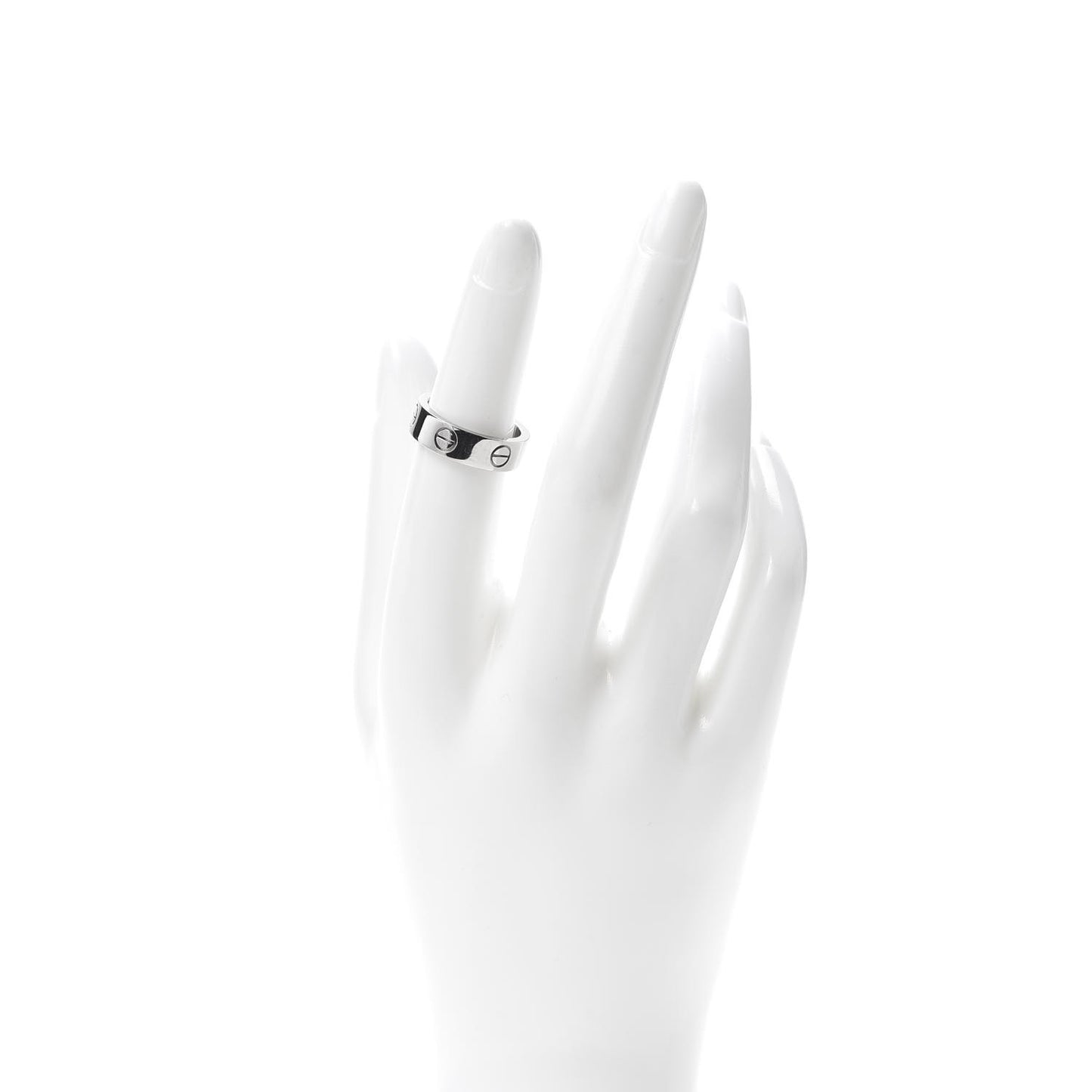18K White Gold 5.5mm LOVE Ring 50 5.25