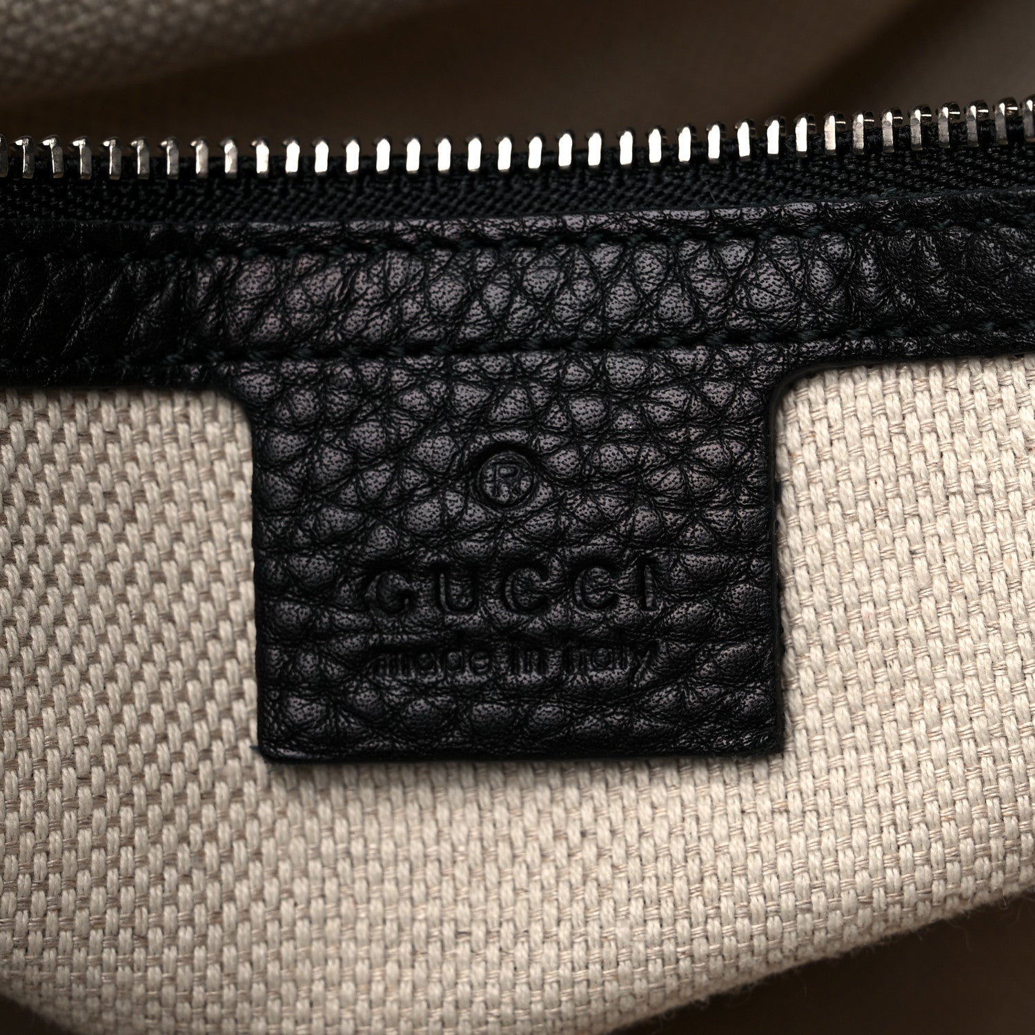 Gucci Pebbled Calfskin Studded Medium Soho Chain Shoulder Bag Black 6 of 12