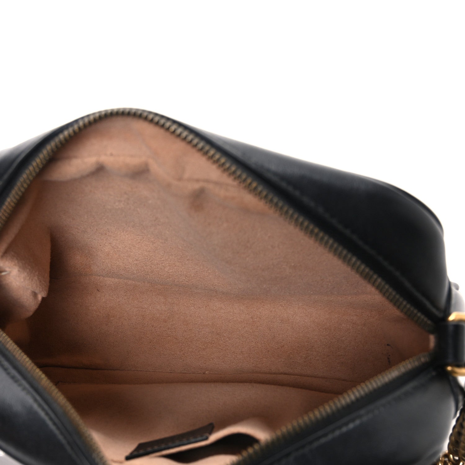 Gucci Calfskin Matelasse Small GG Marmont Chain Shoulder Bag Black 5 of 12