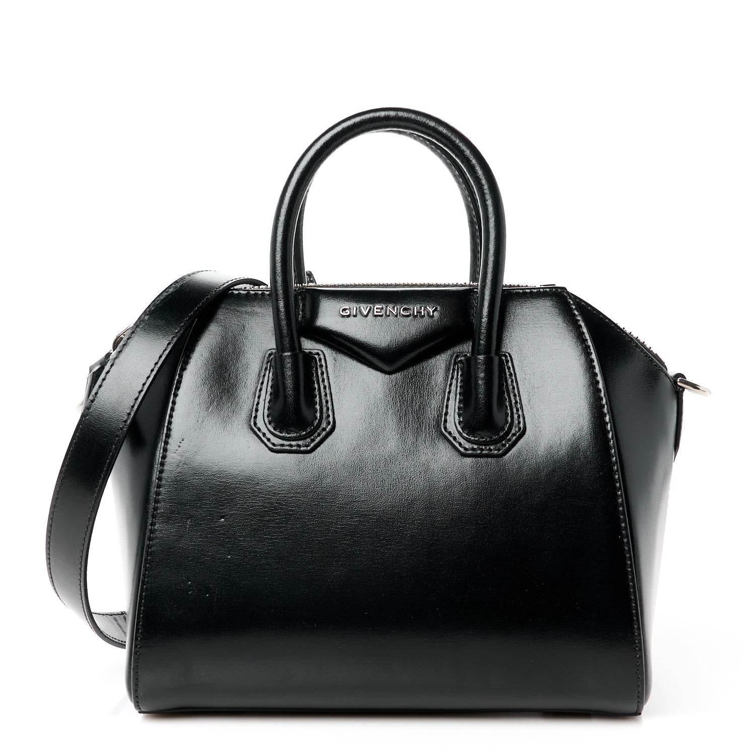 Givenchy Shiny Lord Calfskin Mini Antigona Black 1 of 10
