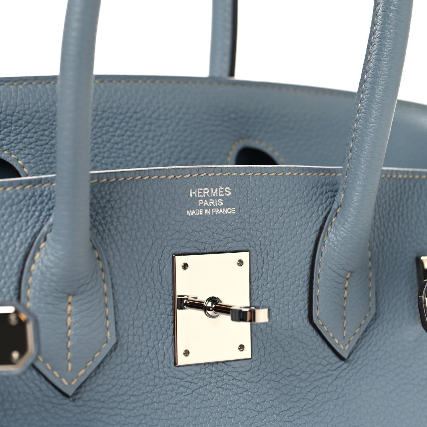 Togo Birkin 30 Bleu Lin