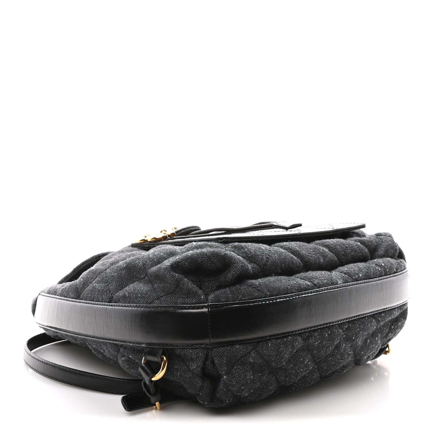 Chanel Denim Calfskin Quilted Backpack Black 4 of 10