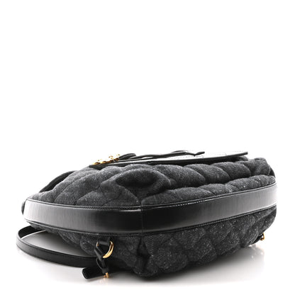 Chanel Denim Calfskin Quilted Backpack Black 4 of 10
