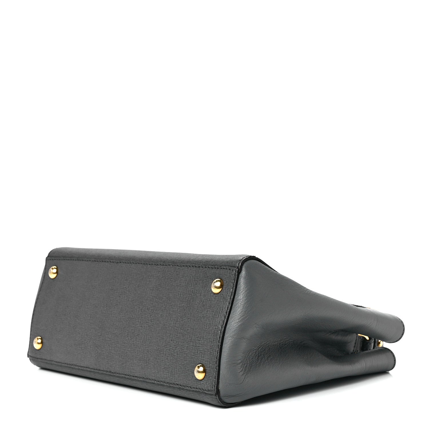 Fendi Vitello Elite Petite 2Jours Tote Grey 9 of 12