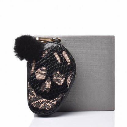 Alexander McQueen Python Calfskin Lace Skull Coin Purse 7 of 7