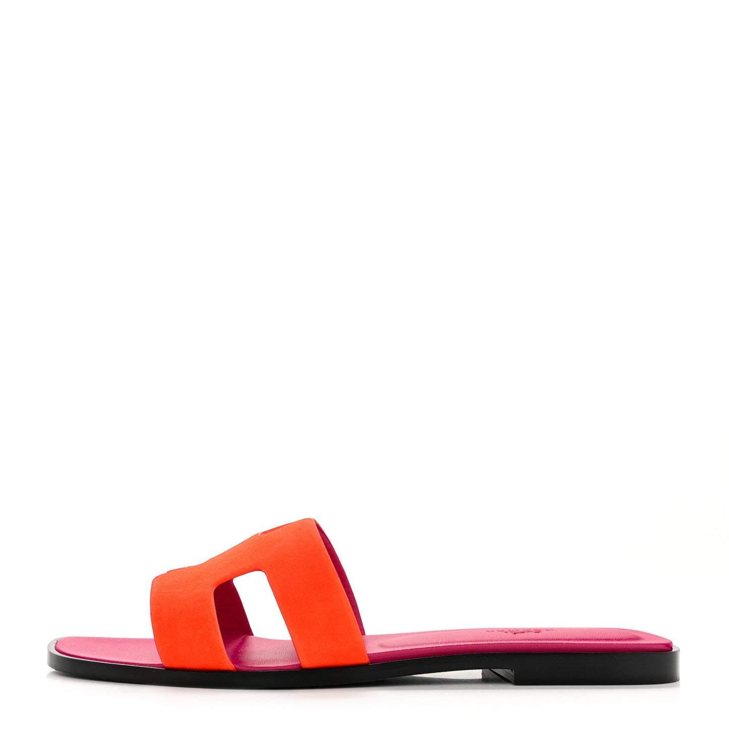 Suede Goatskin Oran Sandals 40 Orange Synthetique