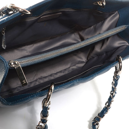 Chanel Caviar Grand Shopping Tote GST Dark Blue 5 of 7