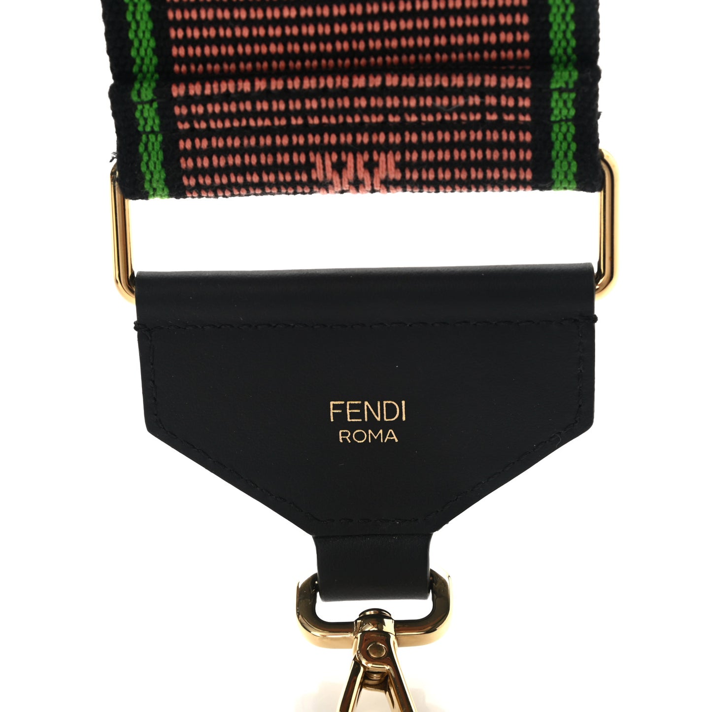 Cannete Ribbon Poly Vitello Century Logo Adjustable Strap You Coral Green