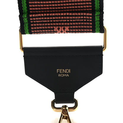 Fendi Cannete Ribbon Poly Vitello Century Logo Adjustable Strap You Coral Green 4 of 6