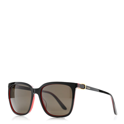 Cartier Acetate CT0002S Rectangular Sunglasses Black 1 of 8