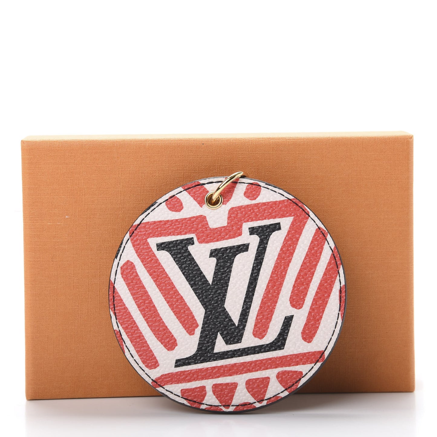 Monogram Giant Crafty Illustre Bag Charm Key Ring Creme Rouge Black