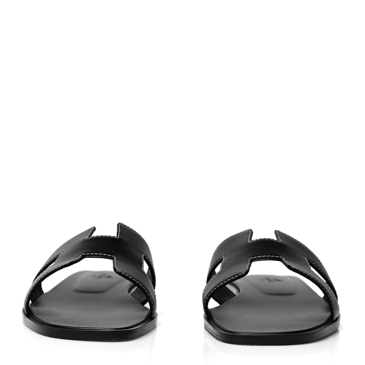 Box Calfskin Oran Sandals 37 Black