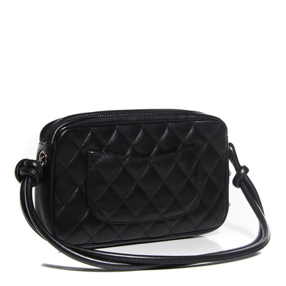 Chanel Calfskin Quilted Cambon Pochette Black White 3 of 7