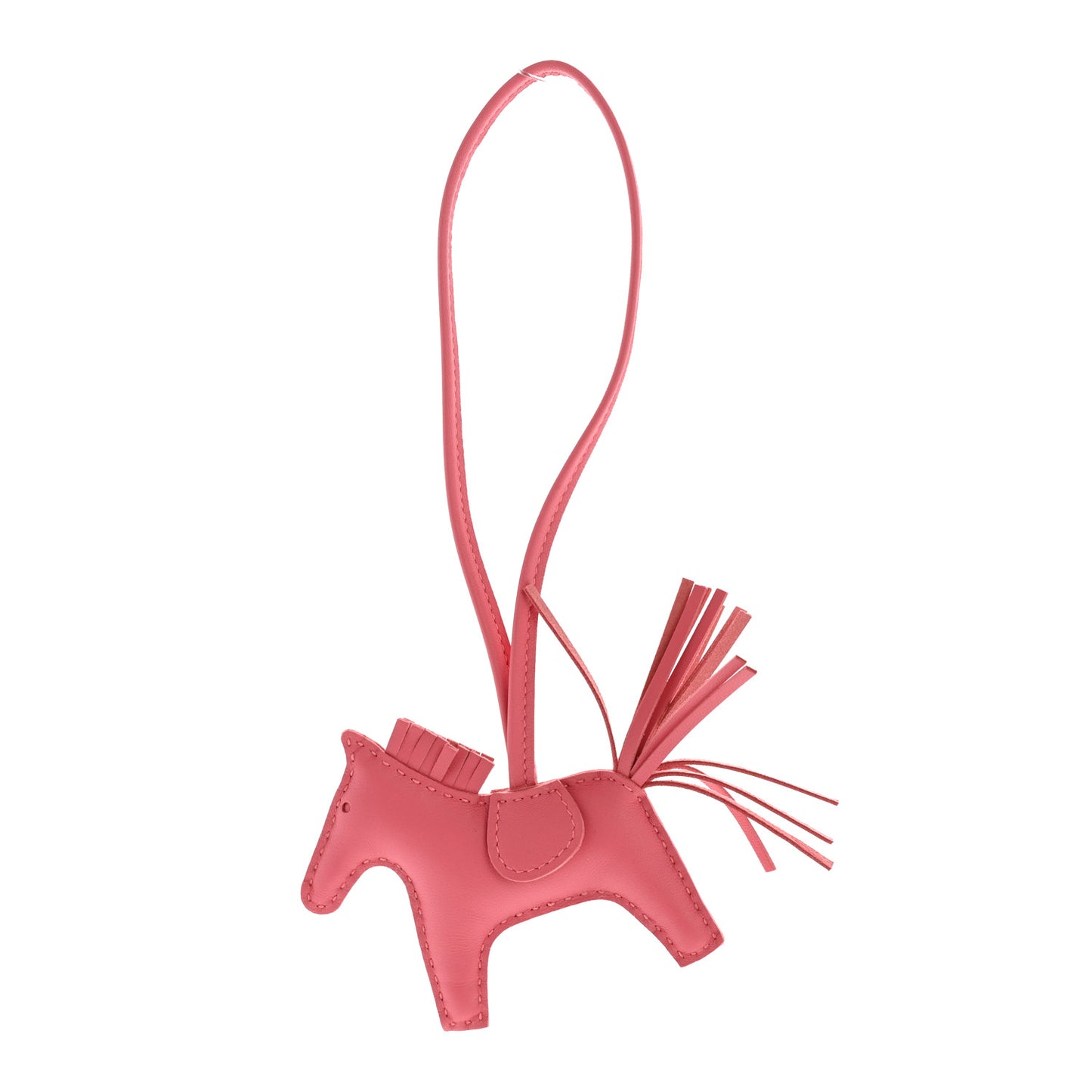 Milo Lambskin Grigri Rodeo Horse Bag Charm PM Rose Azalee