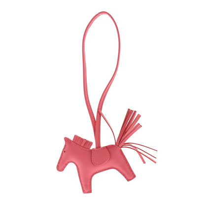 Hermes Milo Lambskin Grigri Rodeo Horse Bag Charm PM Rose Azalee 1 of 4