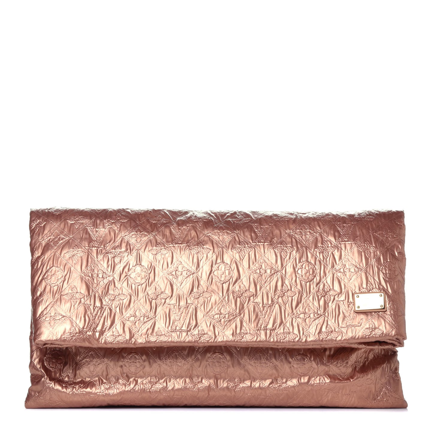 Jacquard Quilted Monogram Limelight Clutch GM Rose Gold